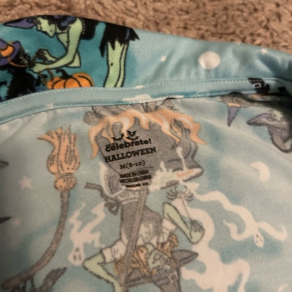 Halloween Witch 🪄 Pinup Goth Spooky Women’s Soft Short Sleeve Shorts PJ Set - Picture 3 of 9